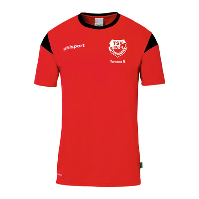UHLSPORT JUGEND T-Shirt SQUAD (inkl. Bedruckung) - Rot/Schwarz - TSV Ofterdingen