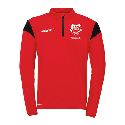 UHLSPORT Zip Top SQUAD (inkl. Bedruckung) - Rot/Schwarz - TSV Ofterdingen