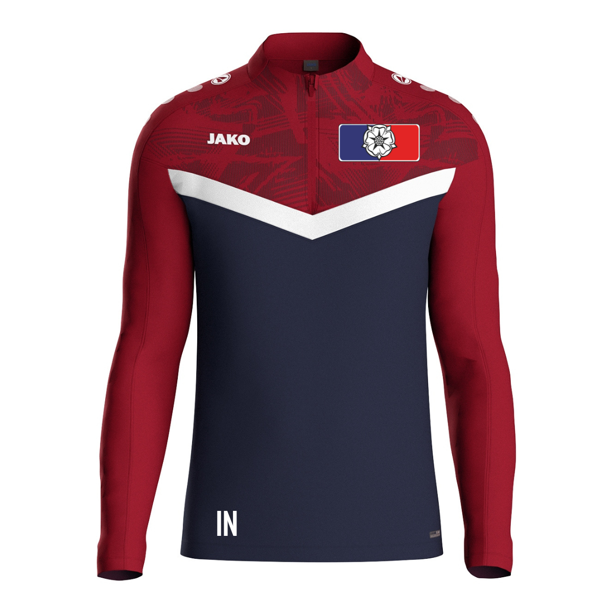 JAKO Ziptop Iconic marine/chili rot (inkl. Bedruckung) - SV Rosenfeld
