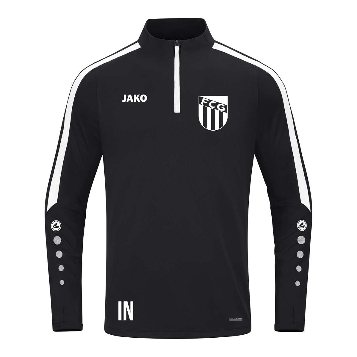 JAKO Ziptop Power schwarz (inkl. Bedruckung) - FC Gärtringen