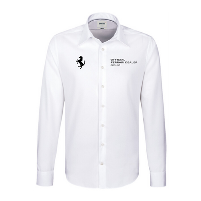 HAKRO Business Bluse Weiß (inkl. Bedruckung) - Ferrari Gohm