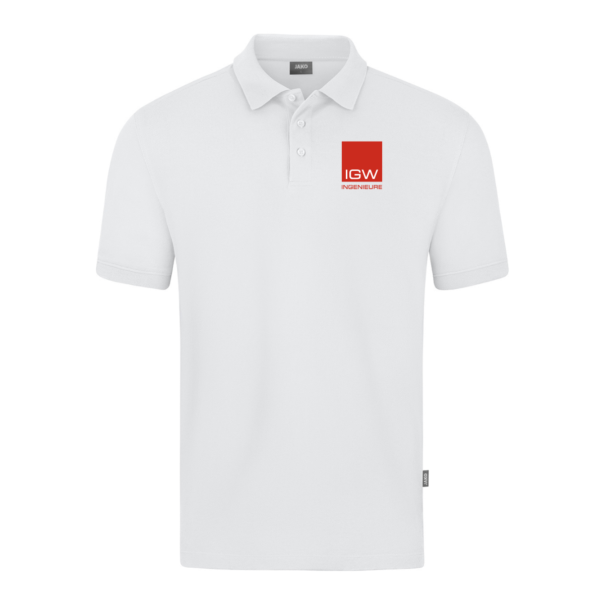 JAKO Poloshirt Doubletex weiß (inkl. Veredelung) - IGW