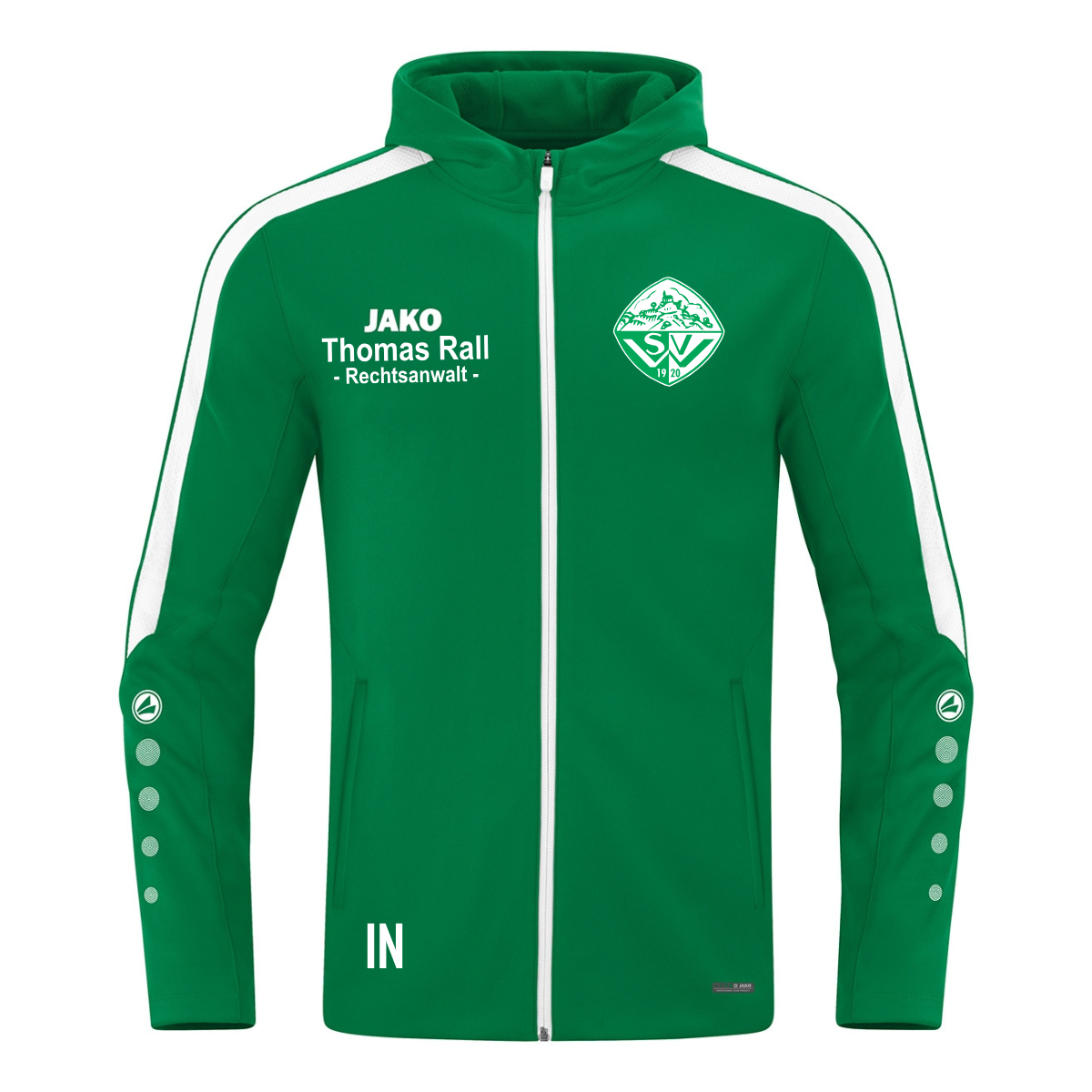 JAKO Kapuzenjacke Power sportgrün (inkl. Bedruckung) - SV Wurmlingen