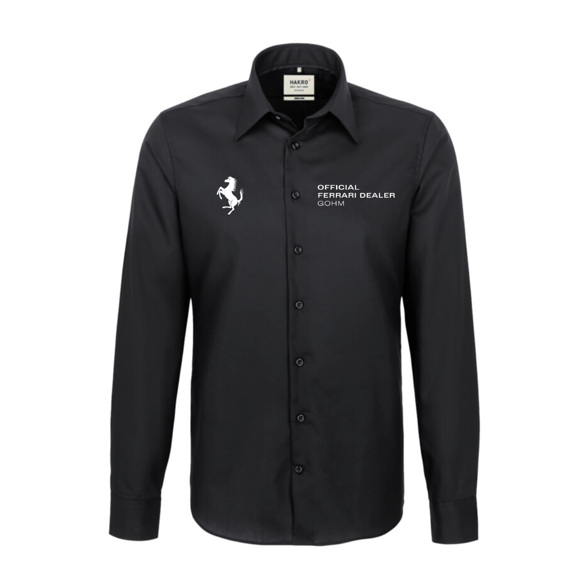 HAKRO Business Bluse Schwarz (inkl. Bedruckung) - Ferrari Gohm