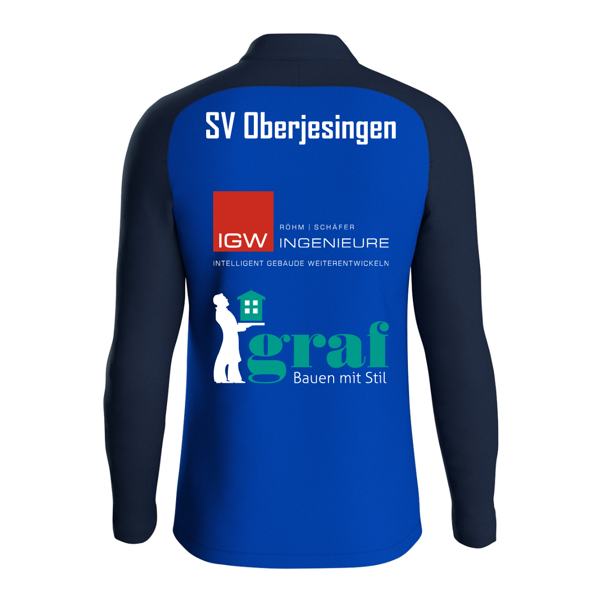 Jako Zip Top Iconic royal/marine (inkl. Bedruckung) - SV Oberjesingen