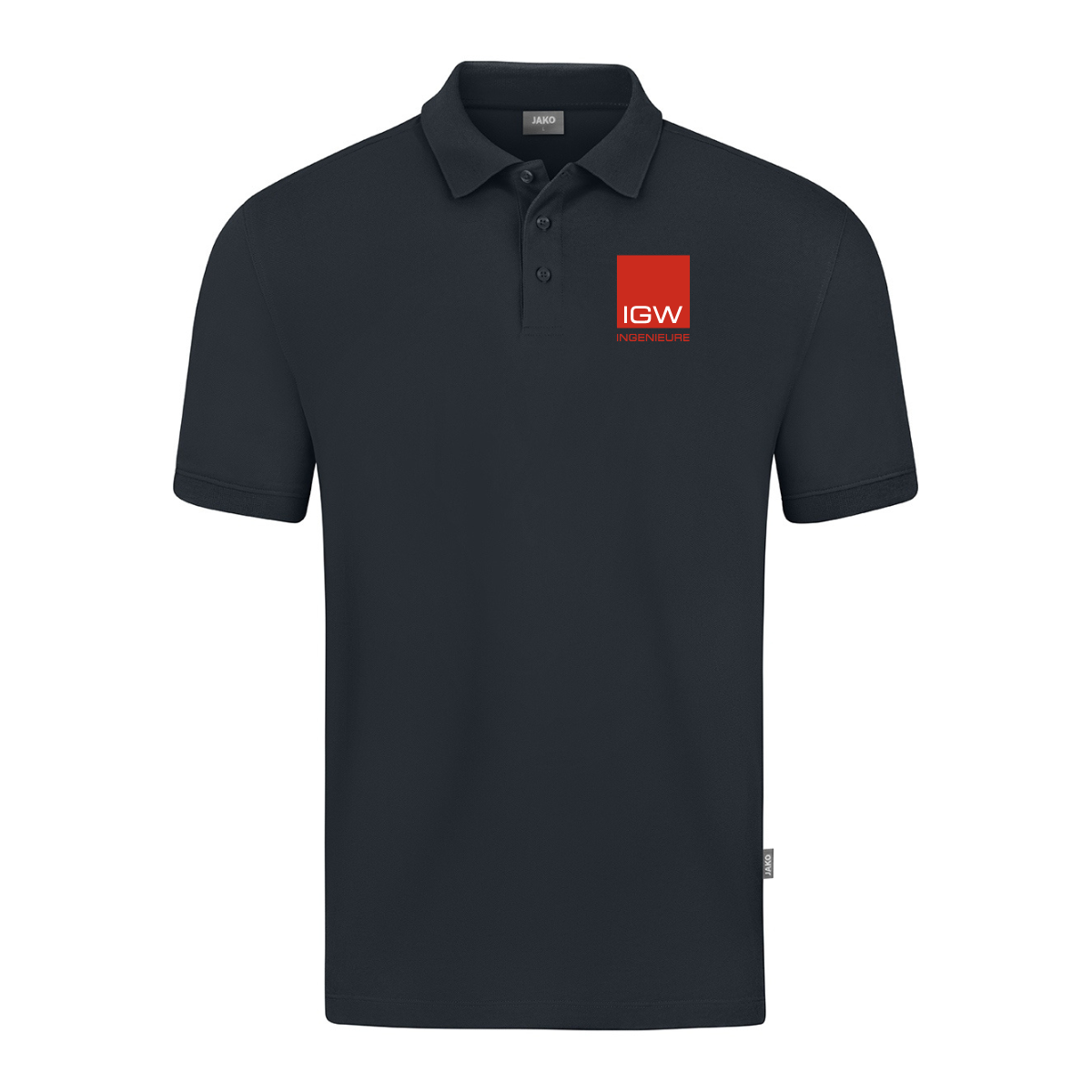 JAKO Poloshirt Doubletex anthrazit (inkl. Veredelung) - IGW