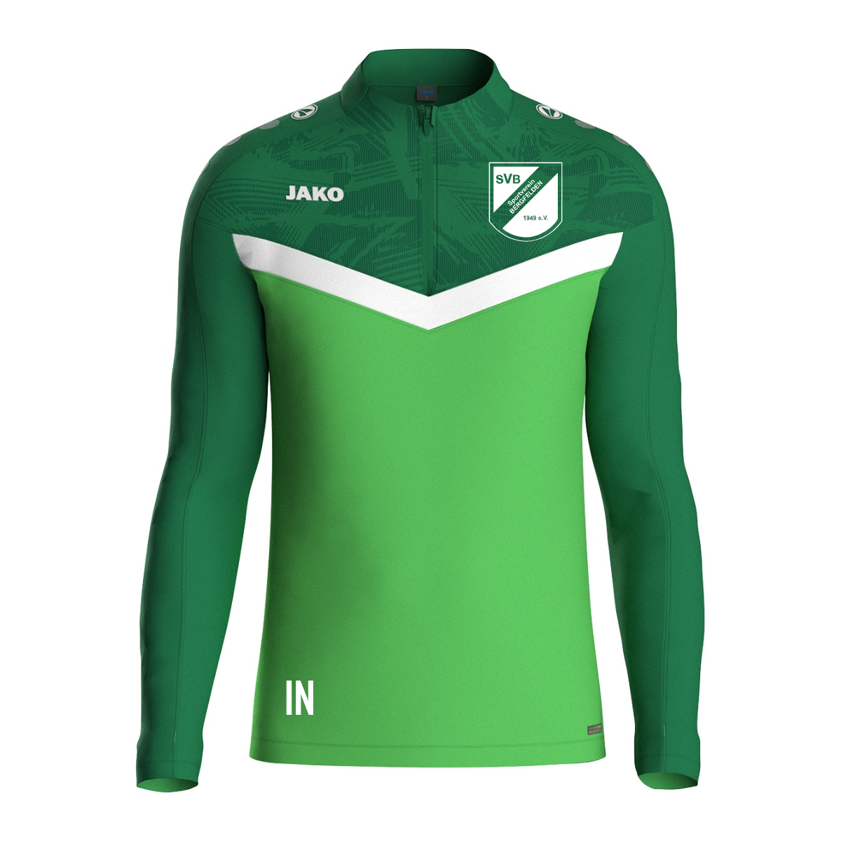 JAKO ZipTop Iconic soft green/sportgrün (Inkl. Bedruckung) - SV Bergfelden