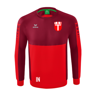 Erima Six Wings Sweatshirt rot / bordeaux (inkl. Bedruckung) - TSG Tübingen Aktive