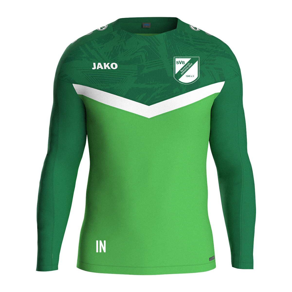 JAKO Sweat Iconic soft green/sportgrün (Inkl. Bedruckung) - SV Bergfelden
