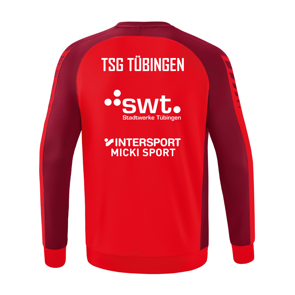 Erima Six Wings Sweatshirt rot / bordeaux (inkl. Bedruckung) - TSG Tübingen Aktive