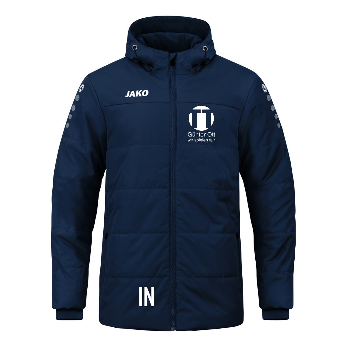JAKO Coachjacke Team mit Kapuze marine (inkl. Bedruckung) - JFV Steinachtal/Waldachtal