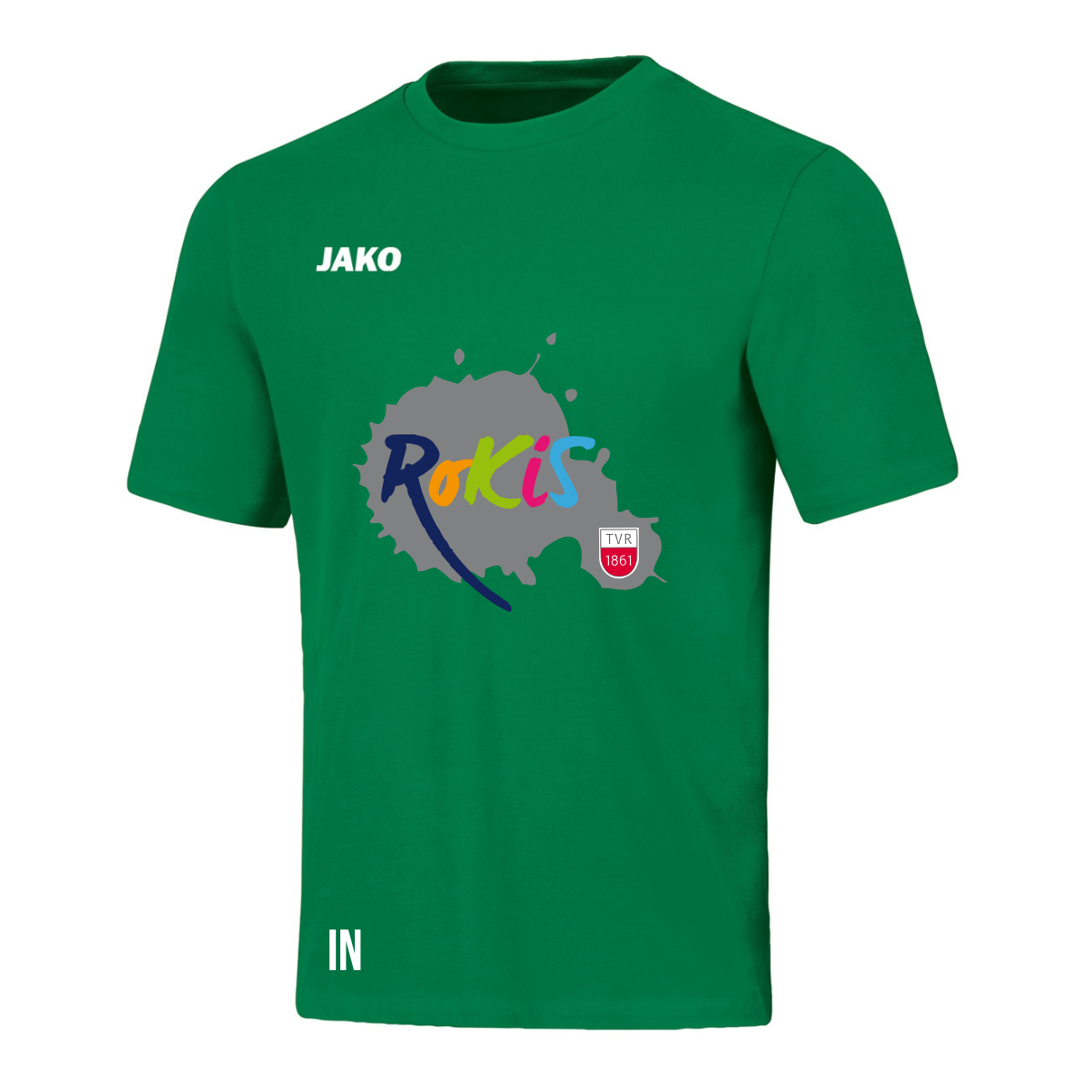 JAKO T-Shirt BASE sportgrün (inkl. Bedruckung) - TV Rottenburg Rokis (Kopie)