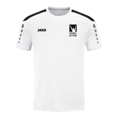 JAKO T-Shirt Power weiß/schwarz (inkl. Bedruckung) - Fussball mit Vision