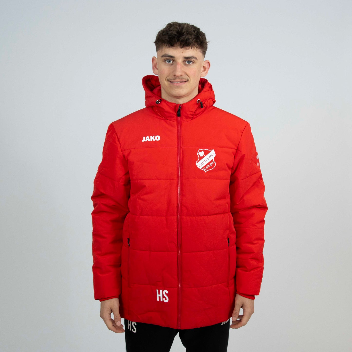 JAKO Coachjacke Team mit Kapuze rot (inkl. Bedruckung) - SV Eutingen