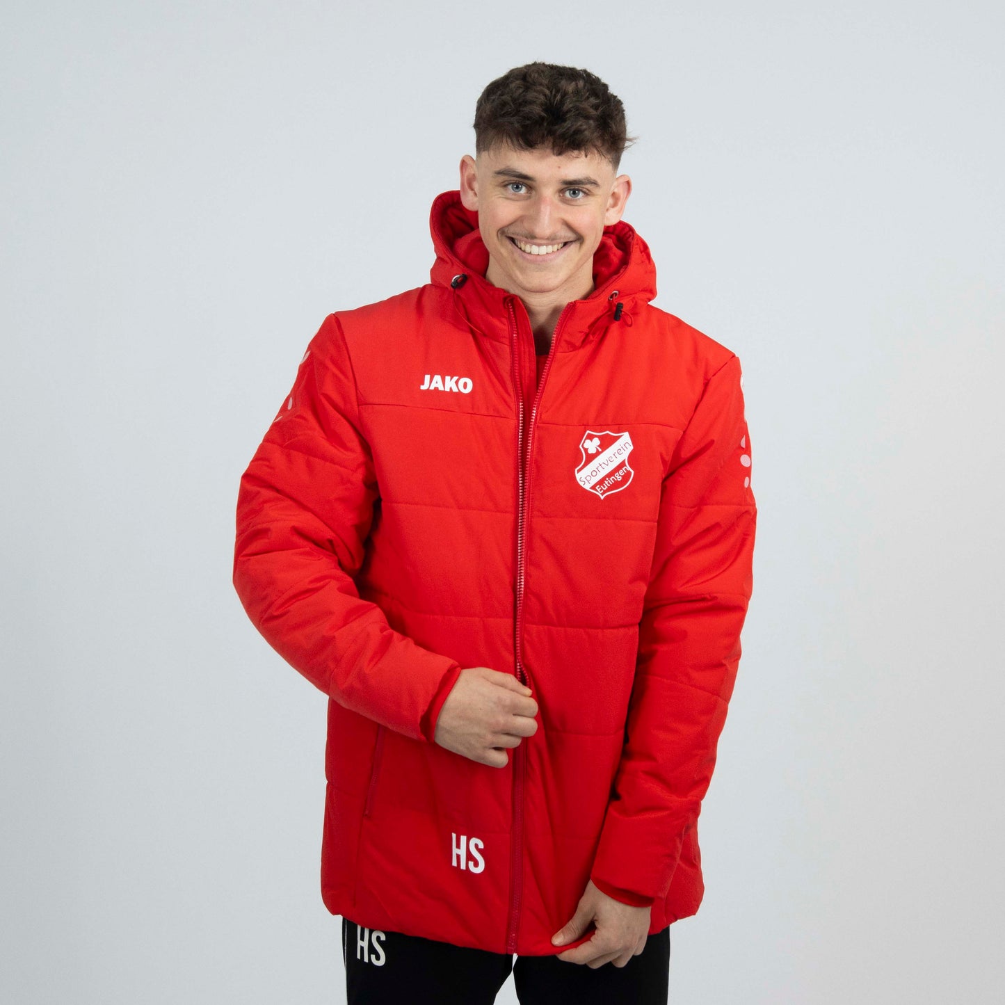 JAKO Coachjacke Team mit Kapuze rot (inkl. Bedruckung) - SV Eutingen