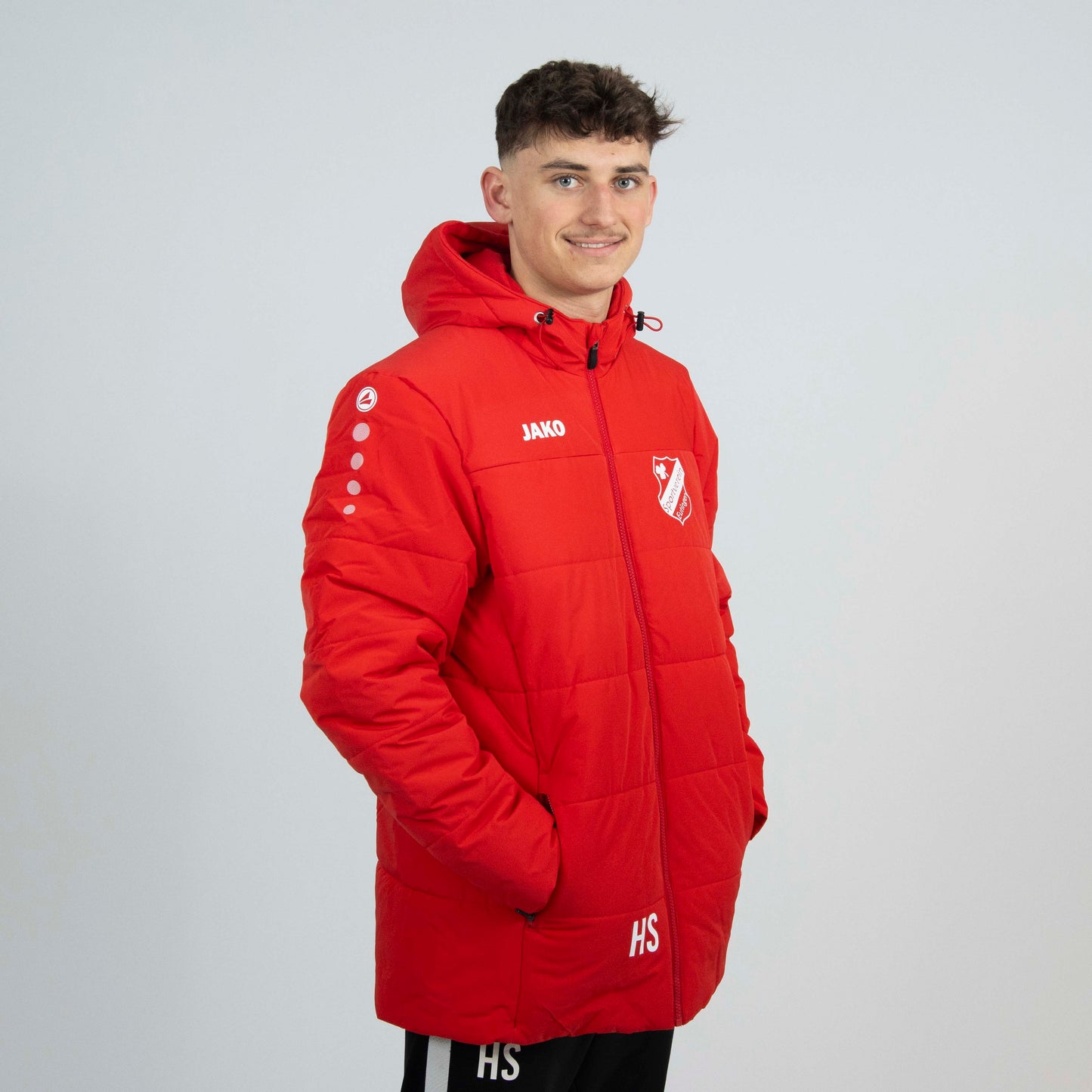 JAKO Coachjacke Team mit Kapuze rot (inkl. Bedruckung) - SV Eutingen