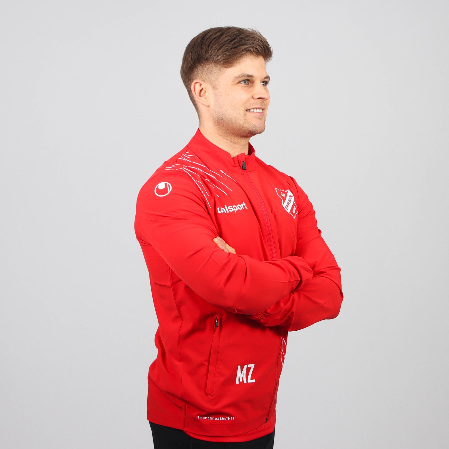 UHLSPORT Evo Woven Jacket SCORE 26 (inkl. Bedruckung) - Rot/Weiss - SG Empfingen