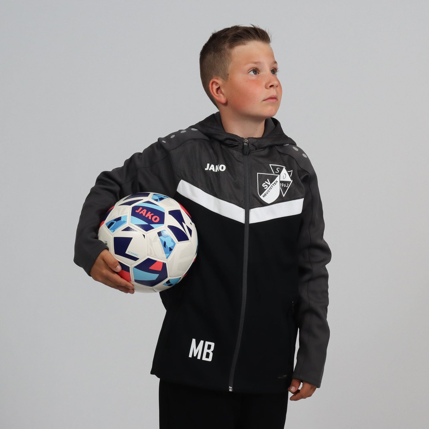 JAKO Kapuzenjacke Iconic schwarz/anthrazit - SGM Neustetten/Seebronn