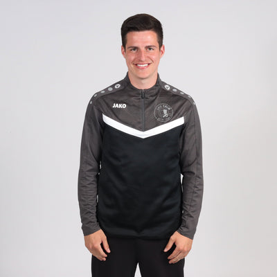 Jako Zip Top Iconic Schwarz/Anthrazit (inkl. Bedruckung) - SRG Calw