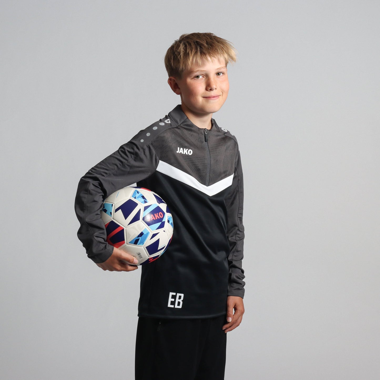 JAKO Ziptop Iconic (inkl. Bedruckung) schwarz/anthrazit - SGM Eichenberg