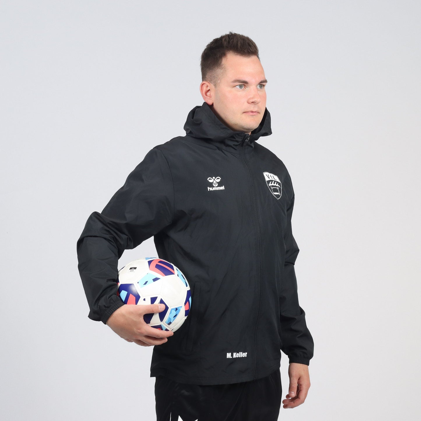HUMMEL Rain Jacket ESSENTIAL (inkl. Bedruckung) - Schwarz - VfL Pfullingen