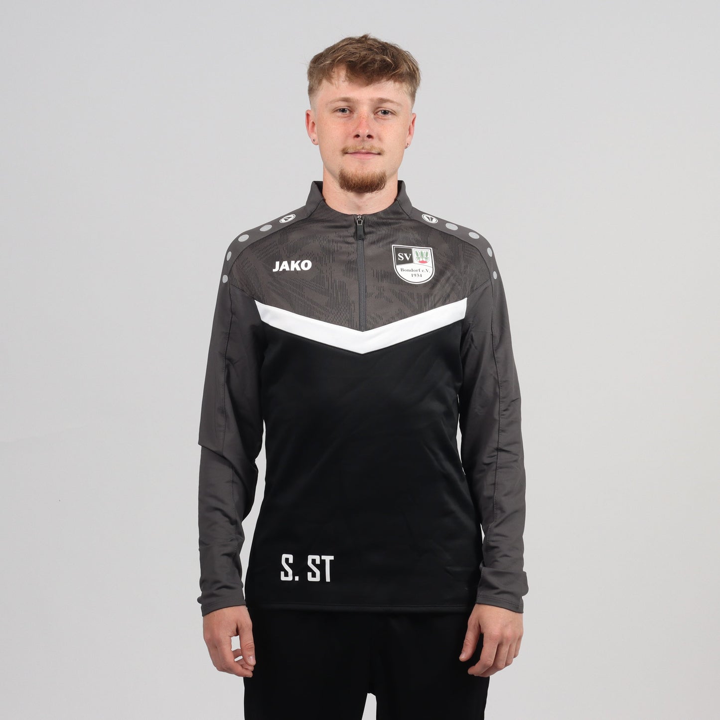 Jako Zip Top Iconic Schwarz/Anthrazit - SV Bondorf Aktive