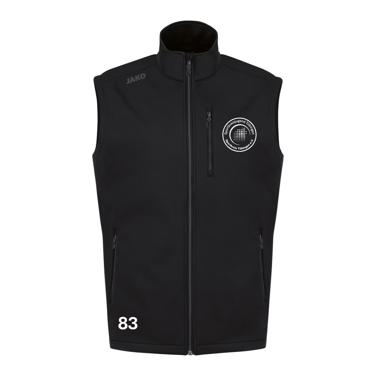 JAKO Softshellweste Premium schwarz (inkl. Bedruckung) - Sportkreis Tübingen