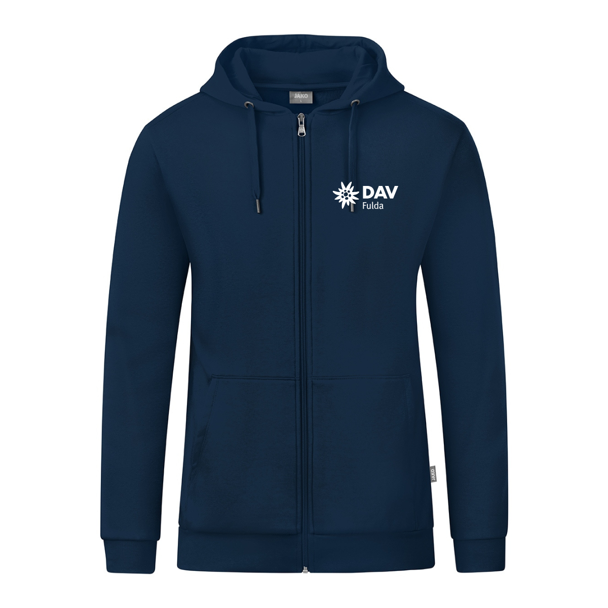 JAKO Kapuzenjacke Organic marine (inkl. Bedruckung) - DAV Fulda