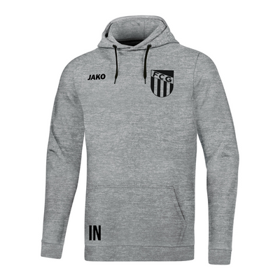 Jako Kapuzensweat Base hellgrau meliert (inkl. Bedruckung) - FC Gärtringen