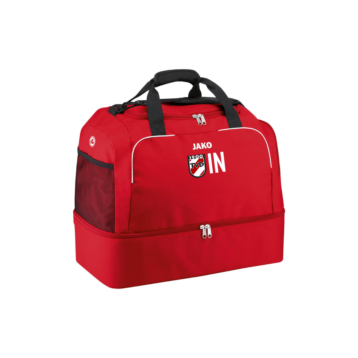 JAKO Sporttasche mit Bodenfach CLASSICO (inkl. Bedruckung) - Rot - TV Derendingen