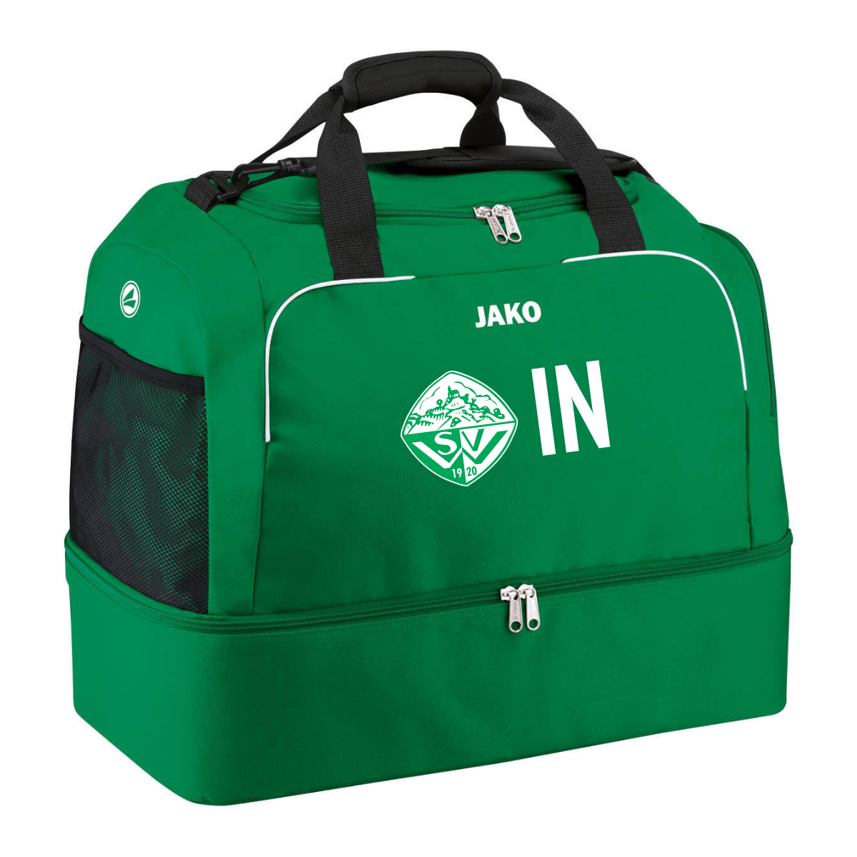 JAKO Sporttasche mit Bodenfach CLASSICO Grün (inkl. Bedruckung) - SV Wurmlingen