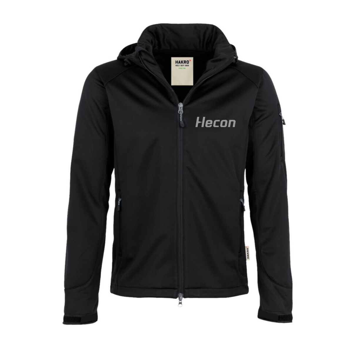 Hakro Herren Softshelljacke Ontario Schwarz (inkl. Bedruckung) - Hecon