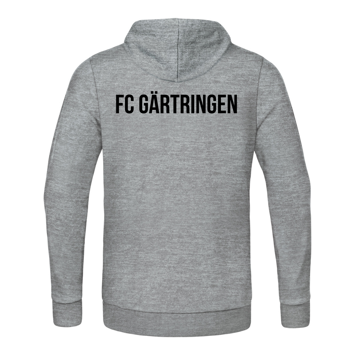 Jako Kapuzensweat Base hellgrau meliert (inkl. Bedruckung) - FC Gärtringen