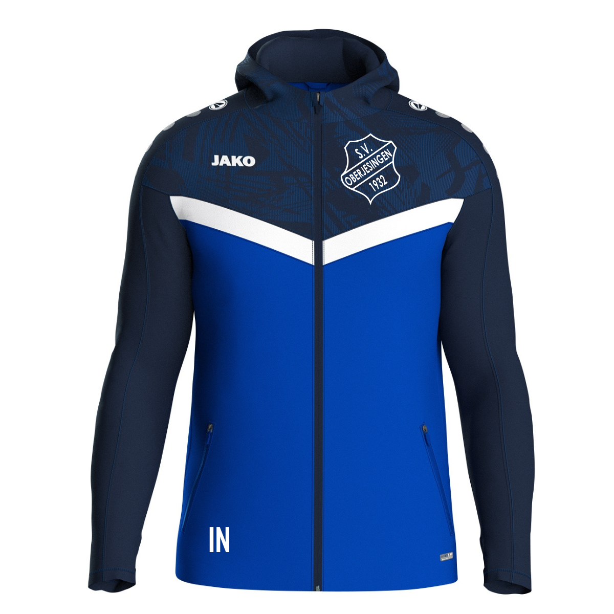 JAKO Kapuzenjacke Iconic marine/royal (inkl. Bedruckung) - SV Oberjesingen