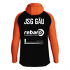 JAKO Kapuzenjacke Iconic schwarz/neonorange (Inkl. Bedruckung) - JSG Gäu