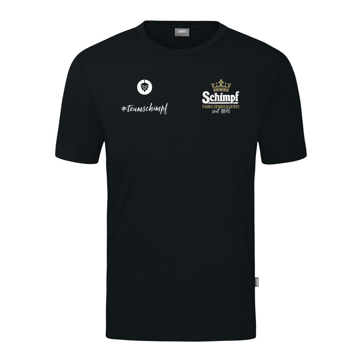 JAKO T-Shirt Organic Schwarz (inkl. Bedruckung) - Brauerei Schimpf