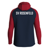 JAKO Kapuzenjacke Iconic marine/chili rot (inkl. Bedruckung) - SV Rosenfeld