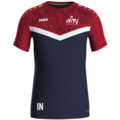 JAKO T-Shirt Iconic marine/chili rot (inkl. Bedruckung) - SG Jettingen - KITU