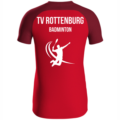 JAKO Polo Iconic rot/weinrot (inkl. Bedruckung) - TV Rottenburg Badminton