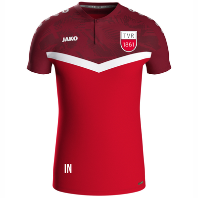 JAKO Polo Iconic rot/weinrot (inkl. Bedruckung) - TV Rottenburg Badminton
