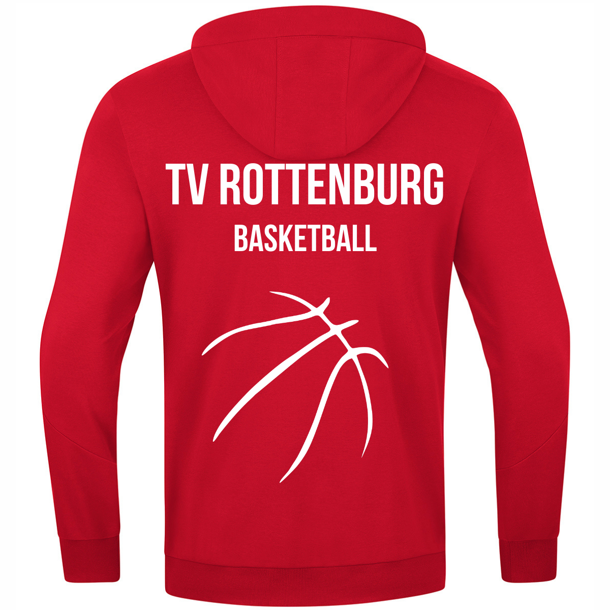 JAKO Kapuzensweat Power rot (inkl. Bedruckung) - TV Rottenburg Basketball