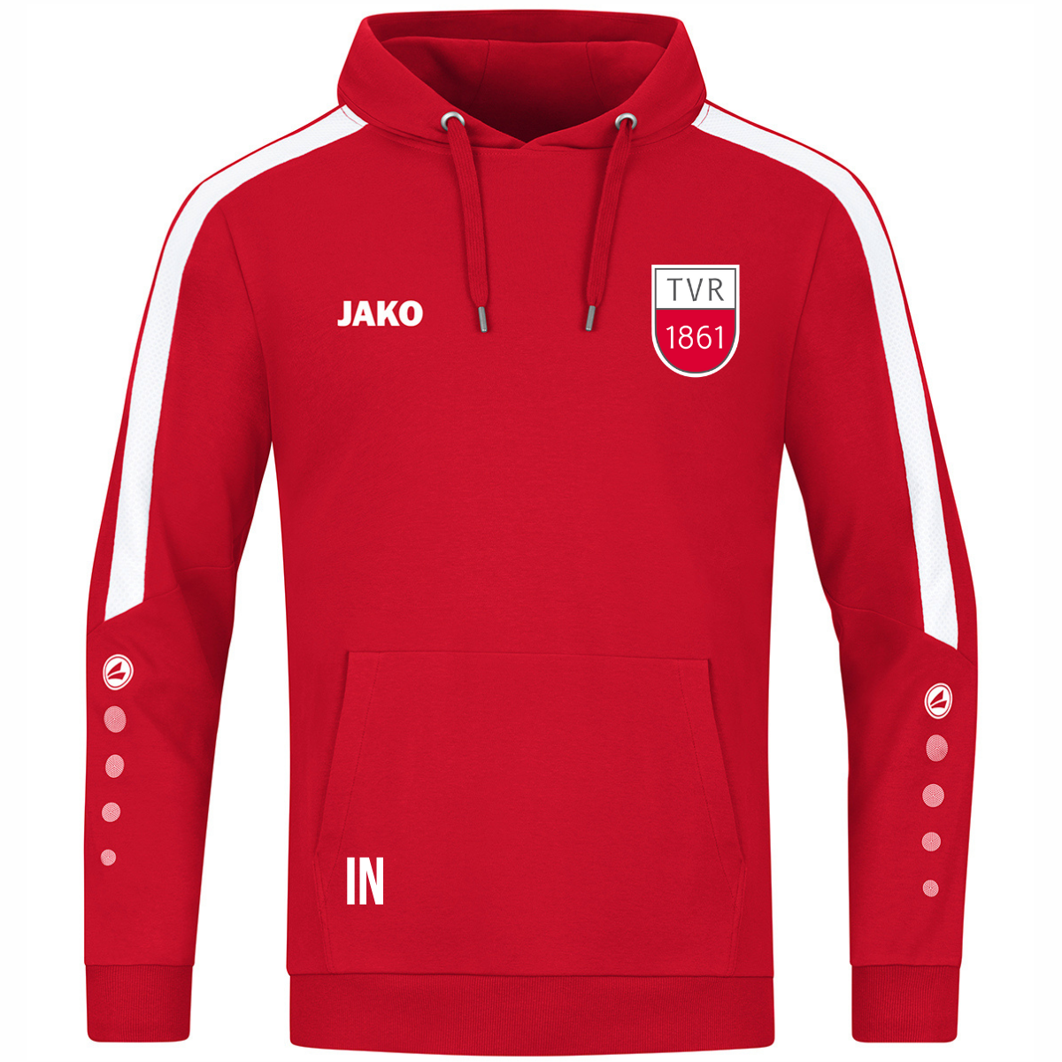 JAKO Kapuzensweat Power rot (inkl. Bedruckung) - TV Rottenburg Basketball