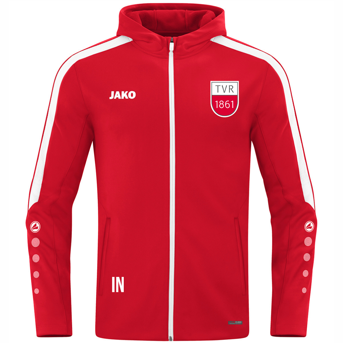JAKO Kapuzenjacke Power rot (inkl. Bedruckung) - TV Rottenburg Leichtathletik