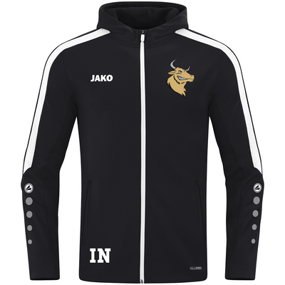 JAKO Kapuzenjacke Power schwarz (inkl. Bedruckung) - Bulls Bondorf