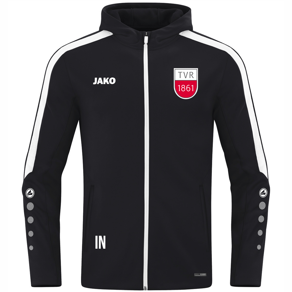 JAKO Kapuzenjacke Power schwarz (inkl. Bedruckung) - TV Rottenburg Handball