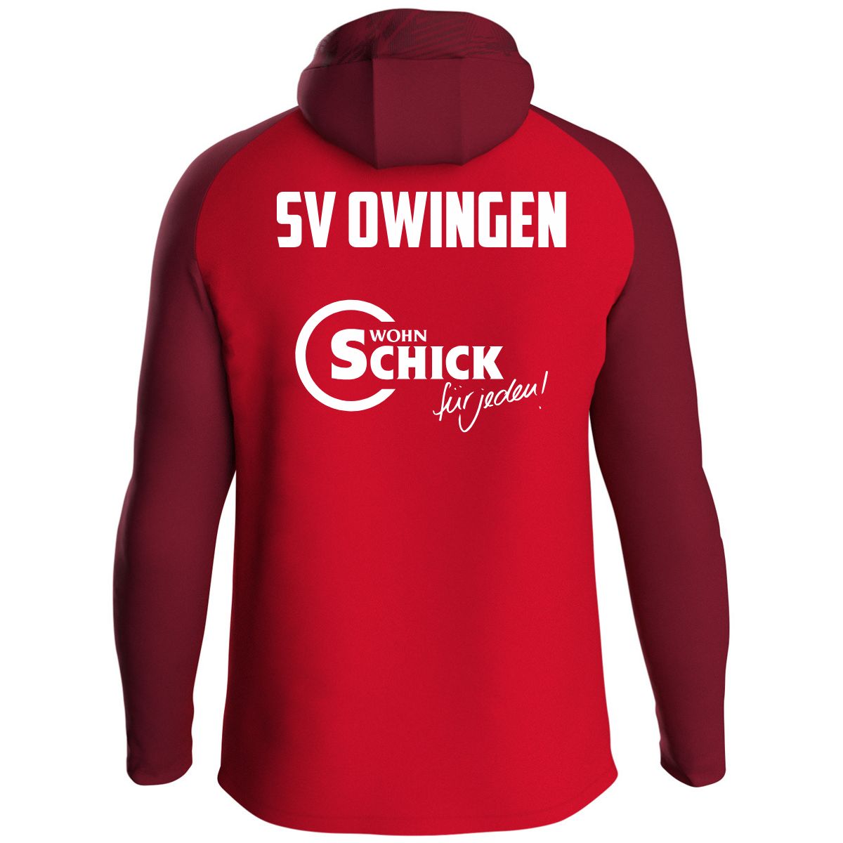 JAKO Kapuzenjacke Iconic rot (inkl. Bedruckung) - SV Owingen
