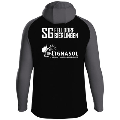 JAKO Kapuzenjacke Iconic schwarz/anthrazit (inkl. Bedruckung) - SG Felldorf/Bierlingen