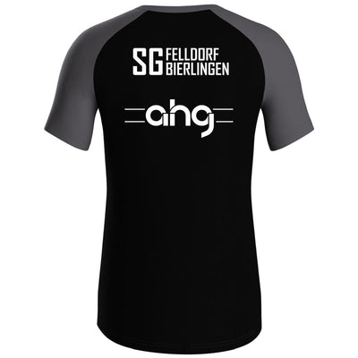 JAKO T-Shirt Iconic schwarz/anthrazit (inkl. Bedruckung) - SG Felldorf/Bierlingen