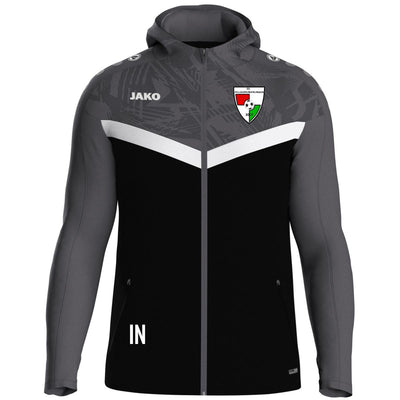 JAKO Kapuzenjacke Iconic schwarz/anthrazit (inkl. Bedruckung) - SG Felldorf/Bierlingen