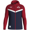 JAKO Kapuzenjacke Iconic marine/chili rot (inkl. Bedruckung) - SG Jettingen - KITU